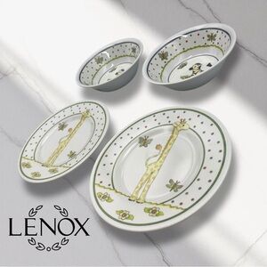 Lenox Jungle Jamboree Children's Melamine 2 Dinner Plates and 2 Bowls